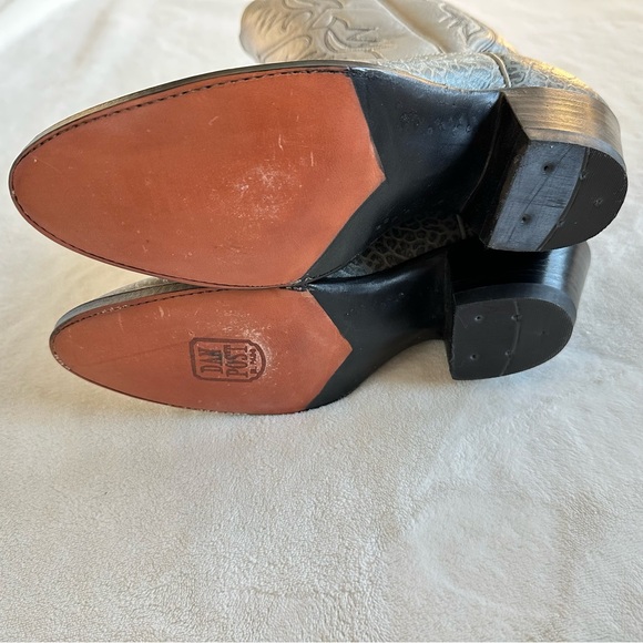 Dan Post Gray Western Patterned Cowboy Boots - Picture 6 of 8